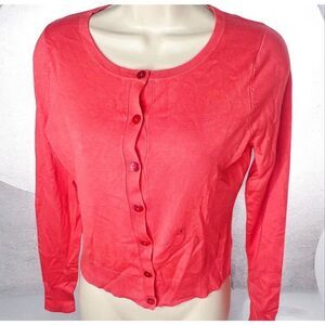 Express Boyfriend Button up Cardigan Sweater Coral Nwt